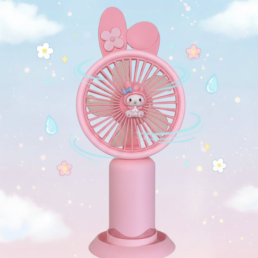 Sanrio Cartoon Mini Fan – Your Portable Summer Bestie with Cool Breeze & Cute Vibes